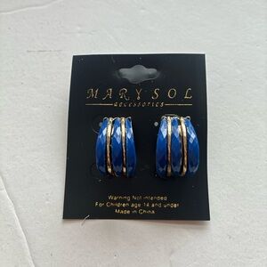 Royal Blue and Gold Earrings